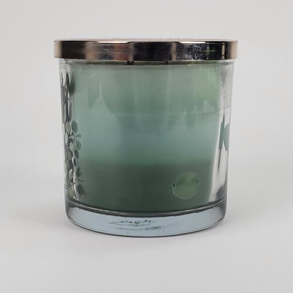 Tuscany Eucalyptus Rain 3 Wick Glass Jar Candle 14 Ounce - Picture 2 of 6